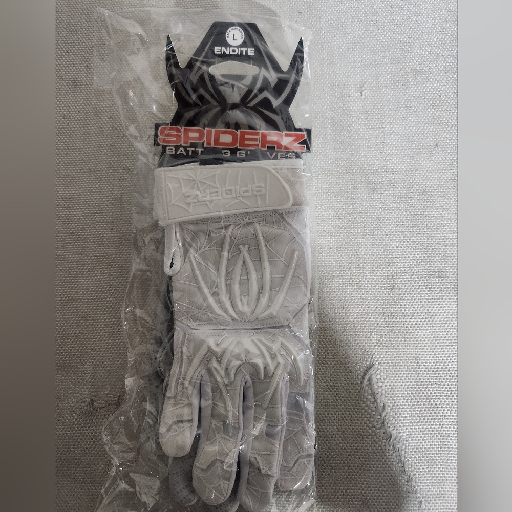 Spiderz ENDITE LTD "Smooth Palm" Batting Gloves - White